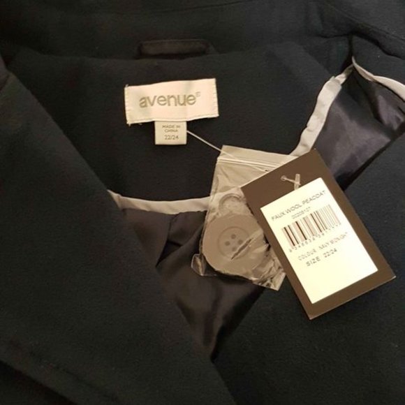 Brand New Faux Wool Pea Coat - Picture 4 of 4